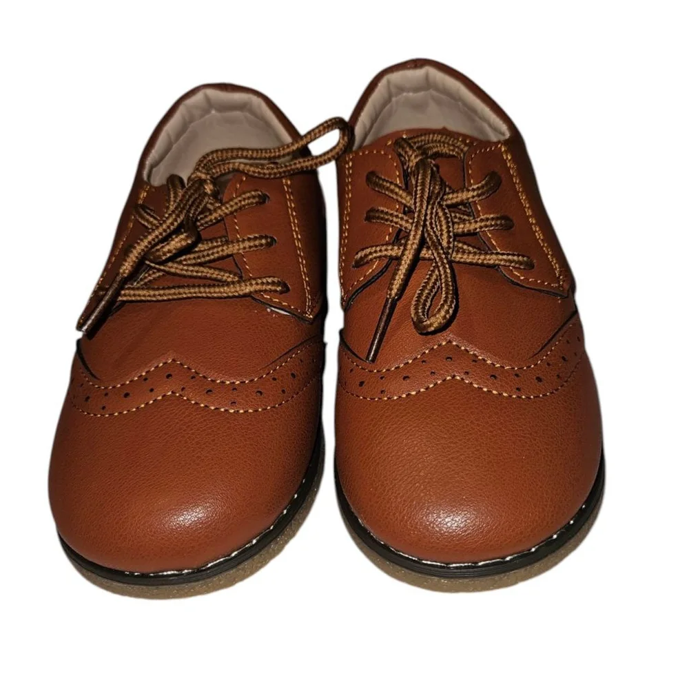 Boy's MECKIOR Brown Dress Shoes Size 30